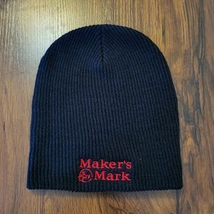Makers Mark Hat Knot Cap Winter Cap Bourbon Whisky Black Beanie New